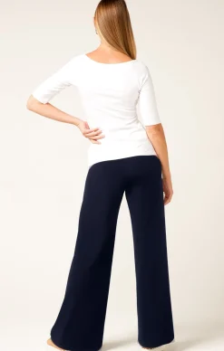 3/4 SLEEVE TOP IN WHITE