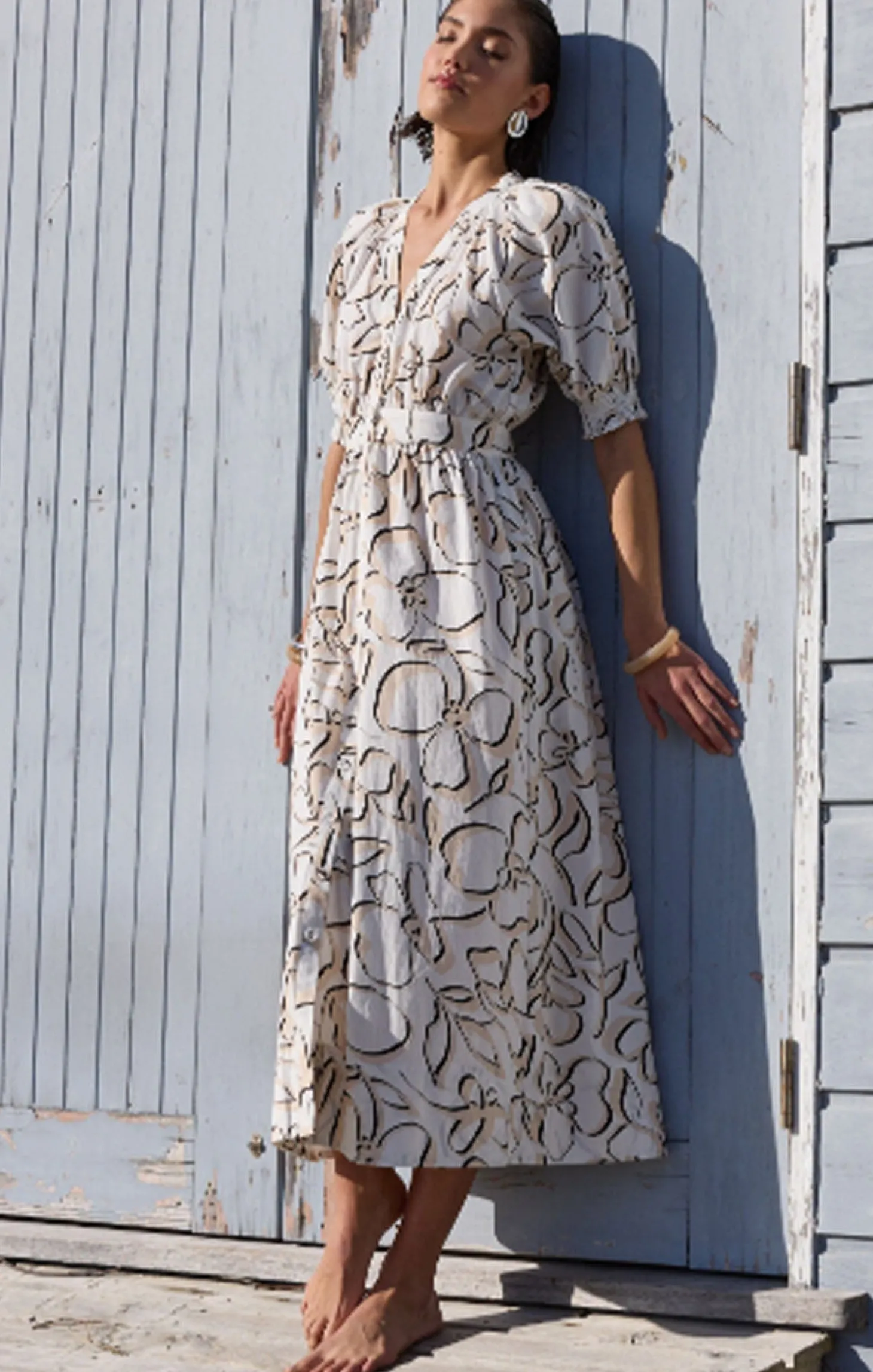 AMINA MIDI DRESS IN FLORAL