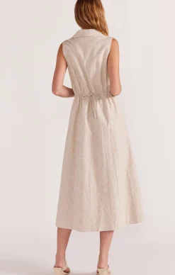 AVERY MIDI DRESS IN NATURAL MARLE
