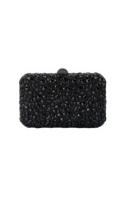 AVIVA CRYSTAL CLUTCH IN BLACK