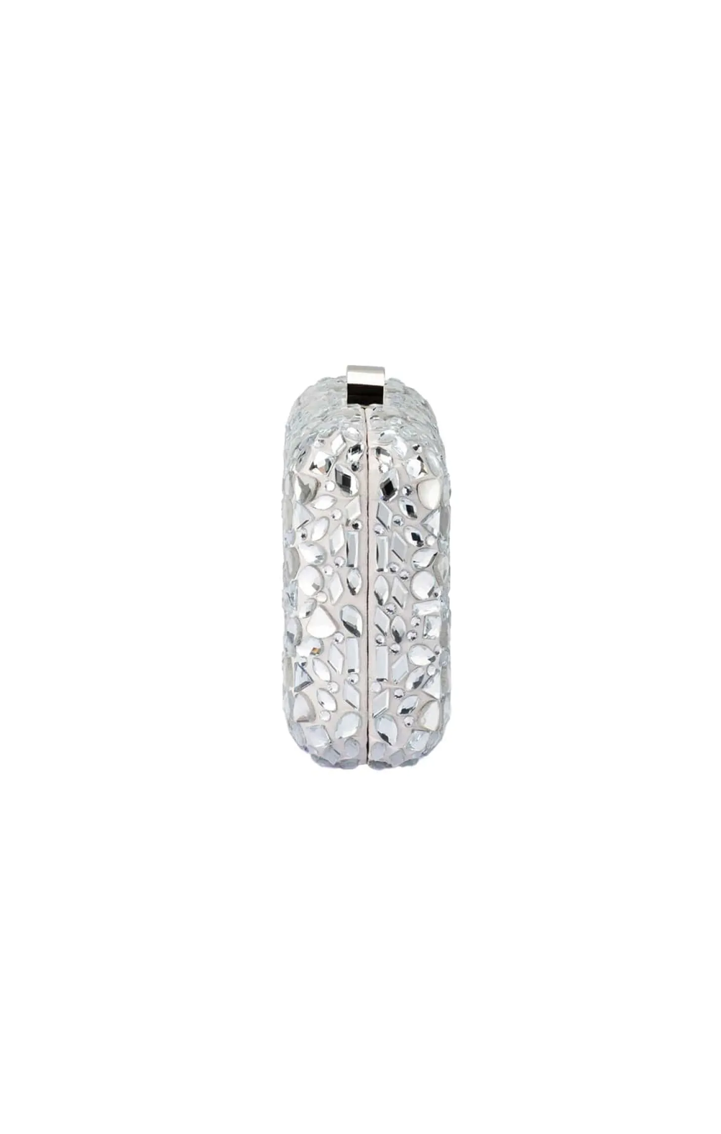 AVIVA CRYSTAL CLUTCH IN SILVER