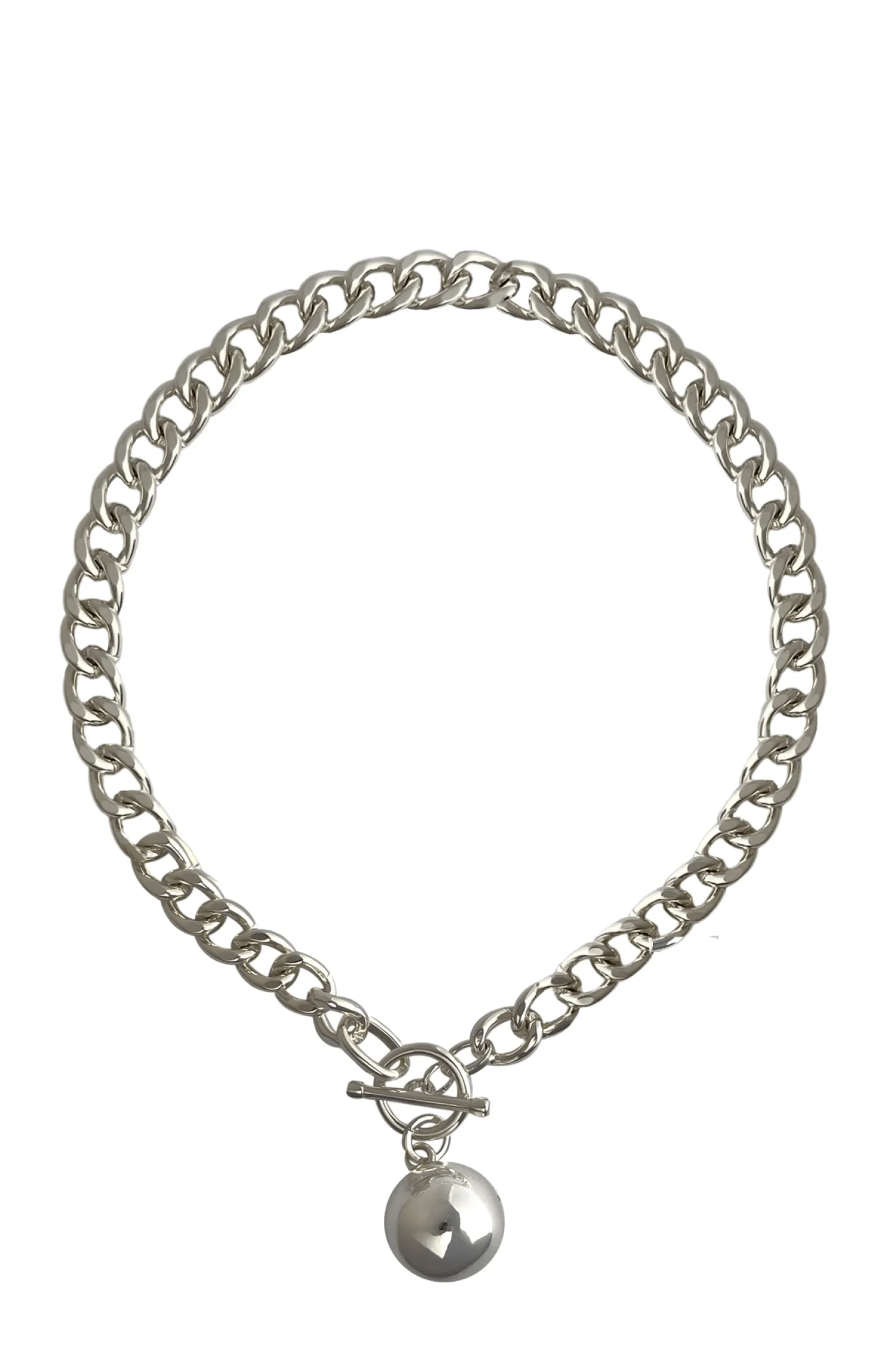 BALL DROP EVENT NECKLACE IN SILVER