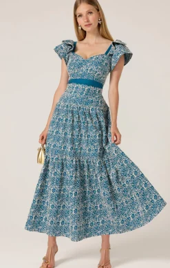 BLUE WING MAXI DRESS