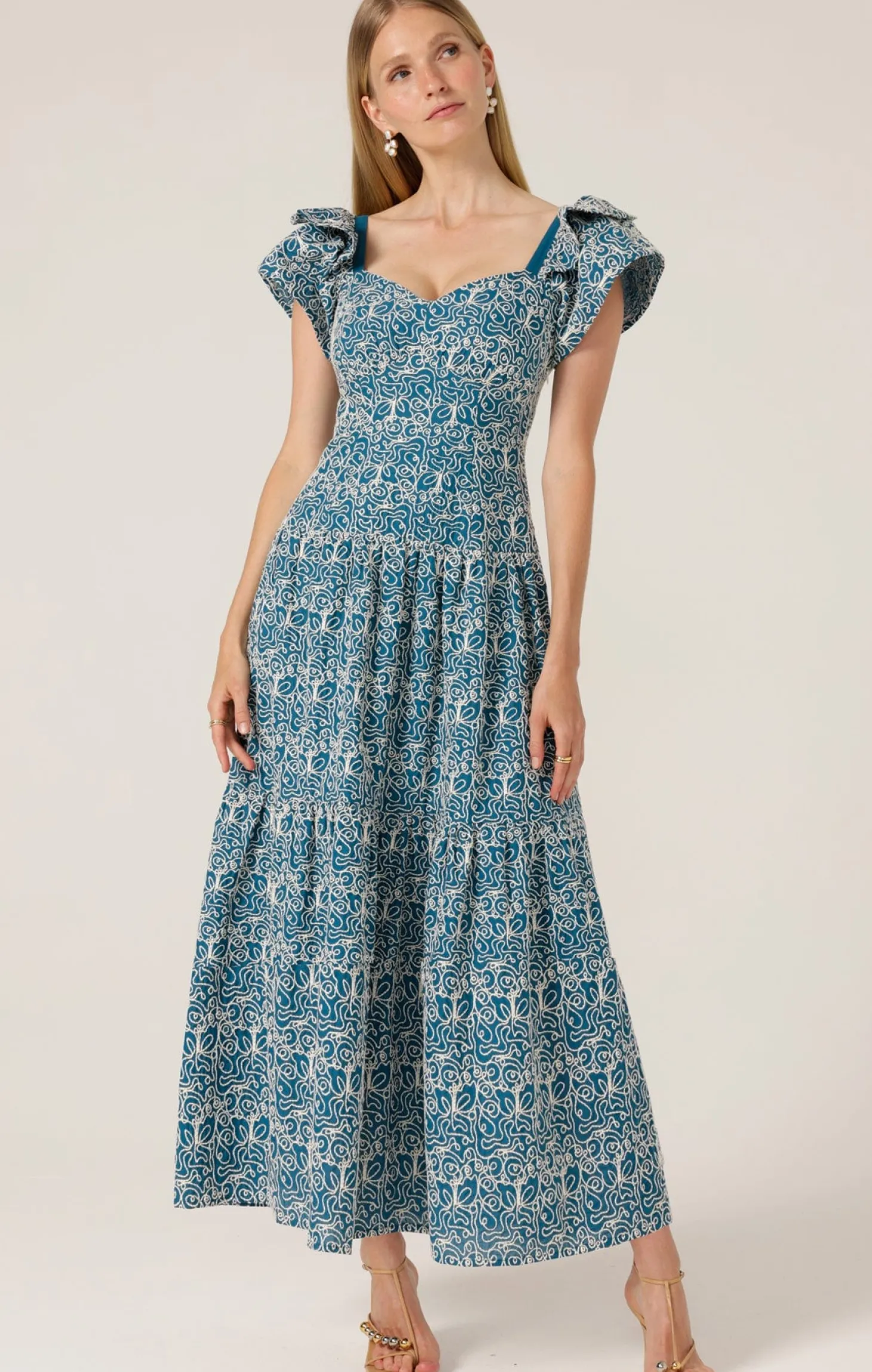 BLUE WING MAXI DRESS