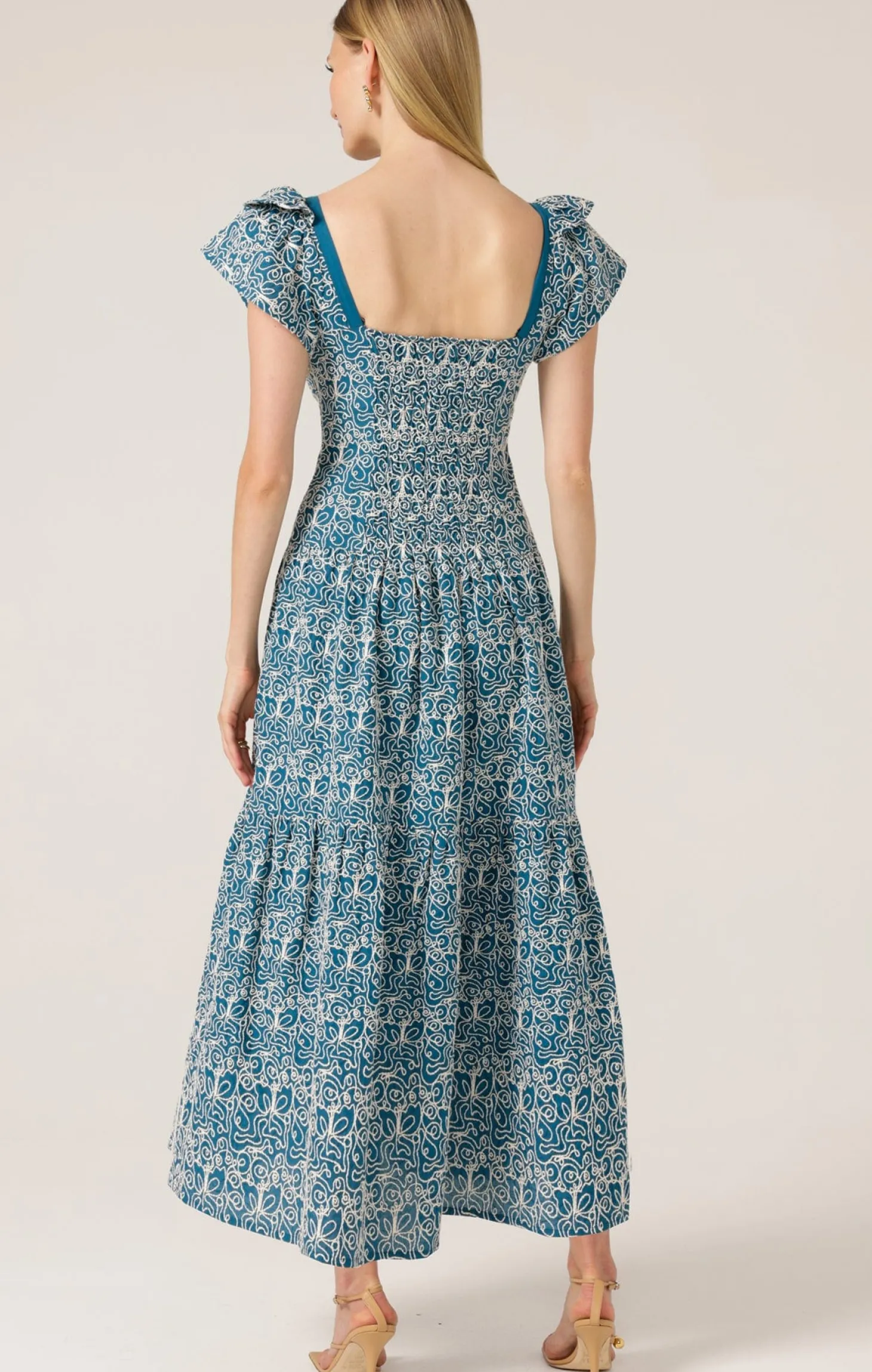BLUE WING MAXI DRESS