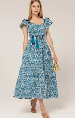 BLUE WING MAXI DRESS