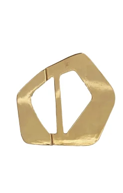 BUCKLE ACCESSORY IN GOLD BLACK MARBLE