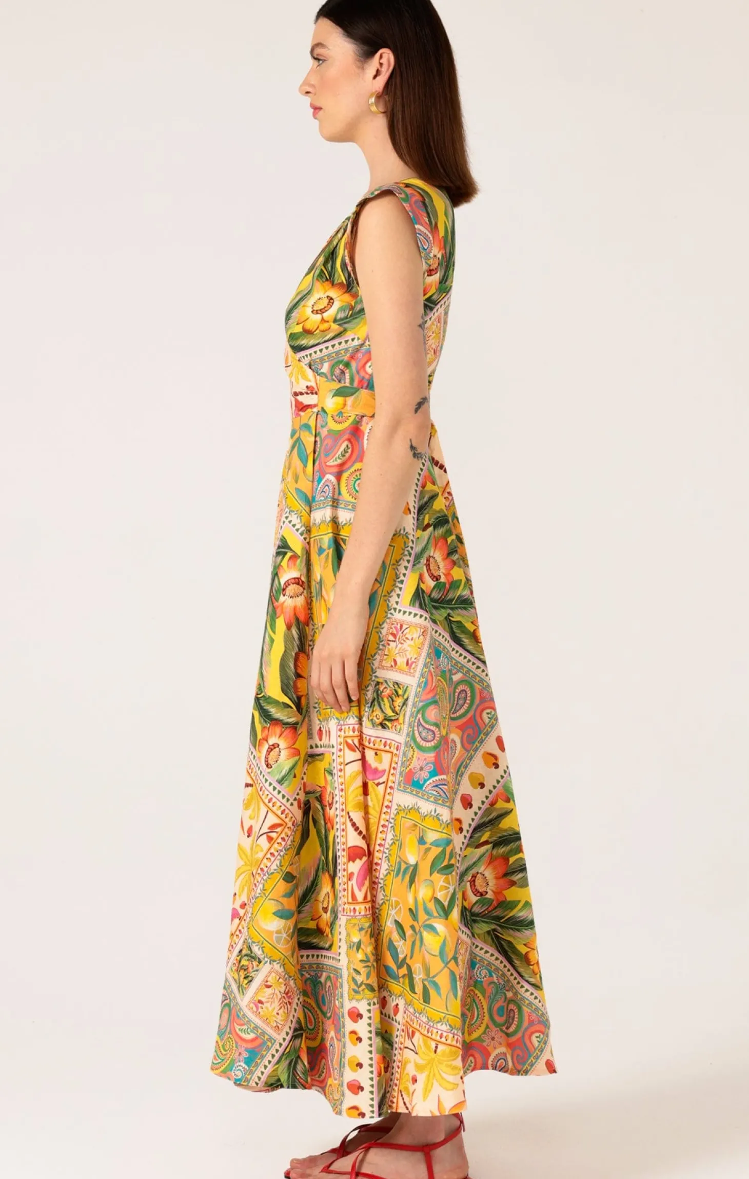 CANARY MAXI WRAP DRESS