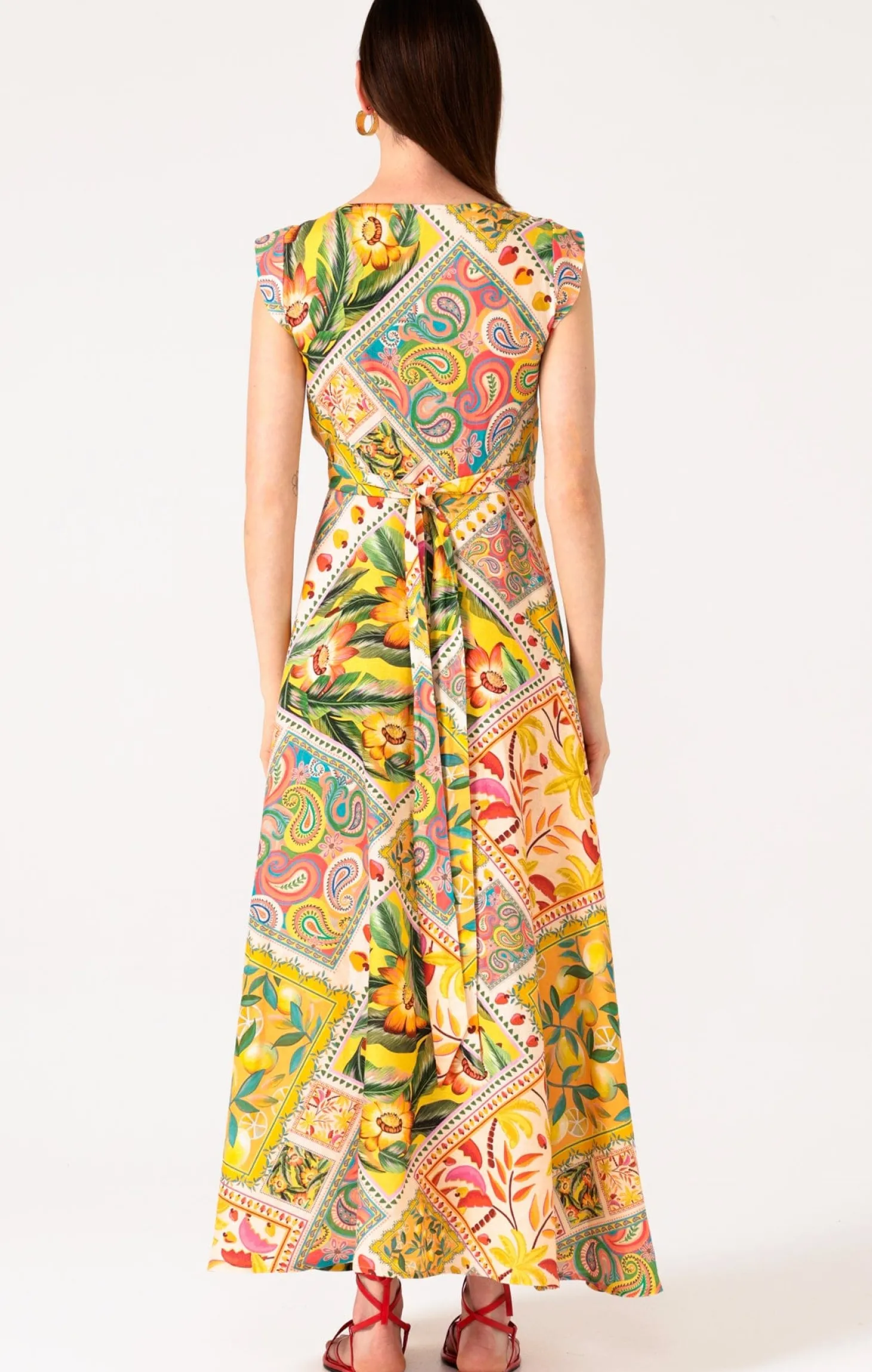CANARY MAXI WRAP DRESS