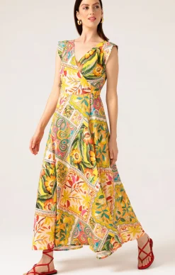 CANARY MAXI WRAP DRESS