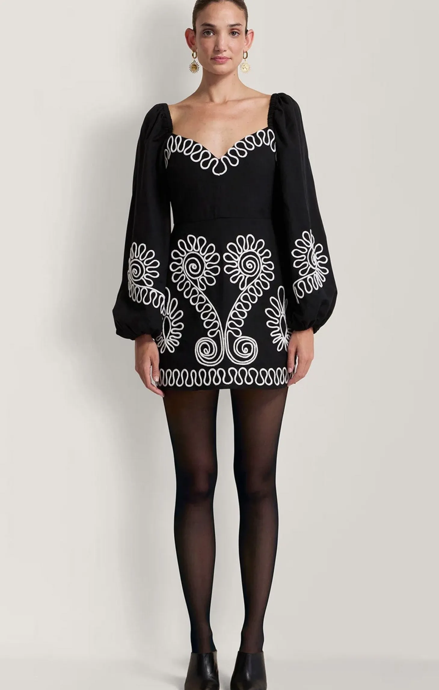 CARMENSITA MINI DRESS IN NOIR