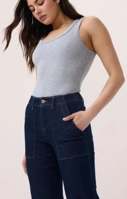 CELESTE WIDE LEG JEAN IN INDIGO