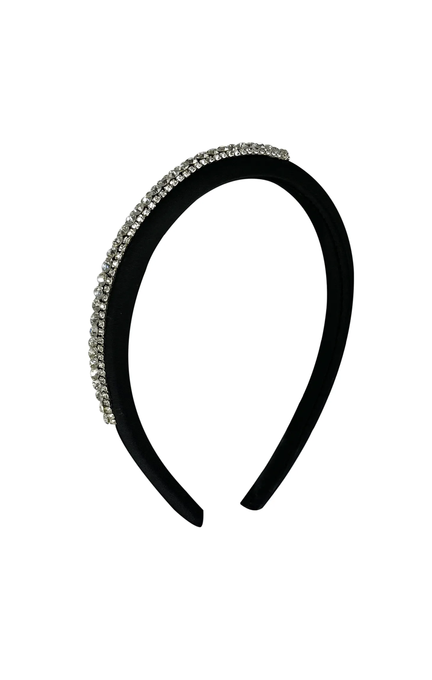 DANICA DIAMANTE HEADBAND IN BLACK AND CRYSTAL