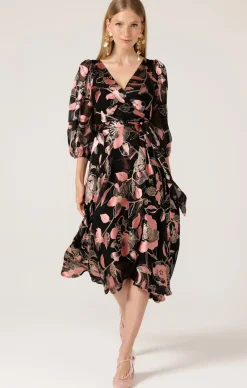 DAWN PEACH WRAP DRESS