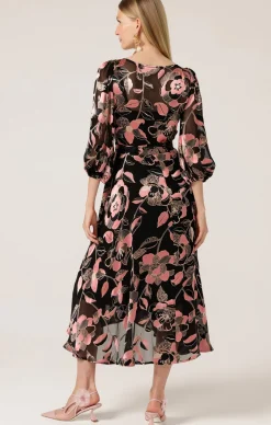 DAWN PEACH WRAP DRESS