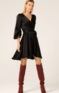 DIMMI WRAP MINI DRESS