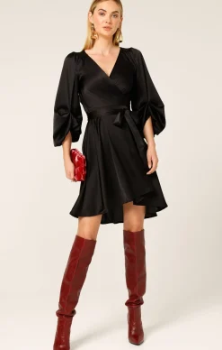DIMMI WRAP MINI DRESS