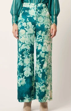 DYNASTY PANT IN JADE FLOWER