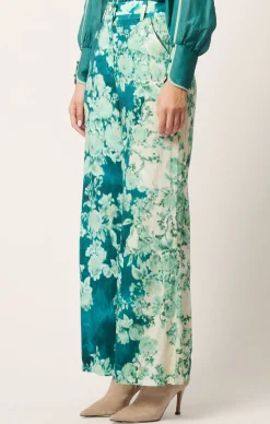 DYNASTY PANT IN JADE FLOWER