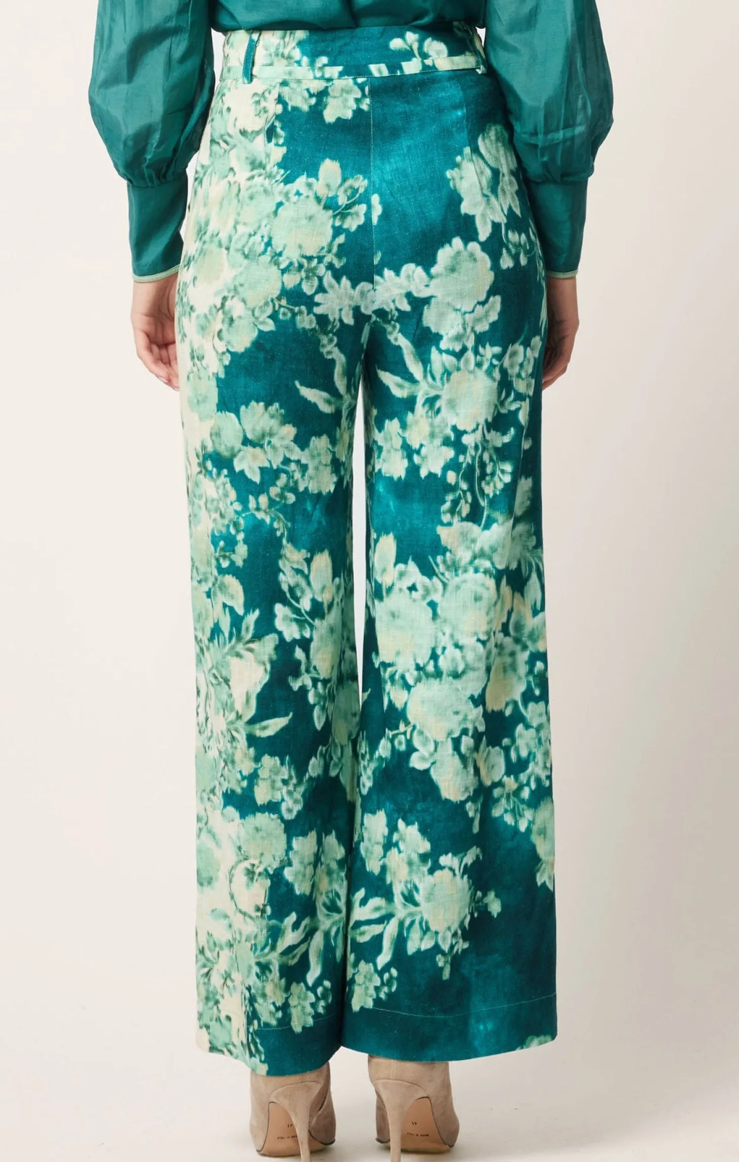DYNASTY PANT IN JADE FLOWER