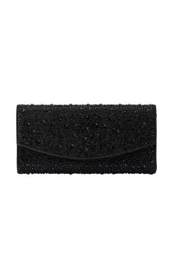 EMMA CRYSTAL CLUTCH IN BLACK
