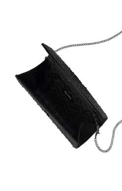 EMMA CRYSTAL CLUTCH IN BLACK