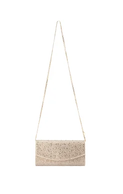 EMMA CRYSTAL CLUTCH IN CHAMPAGNE