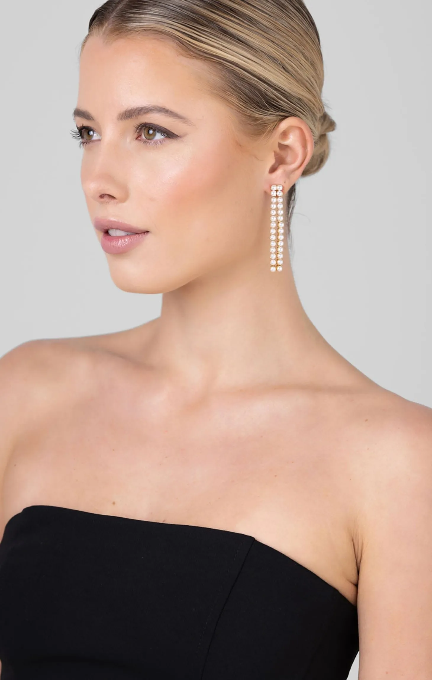 GARLAND PEARL EARRING IN GOLD