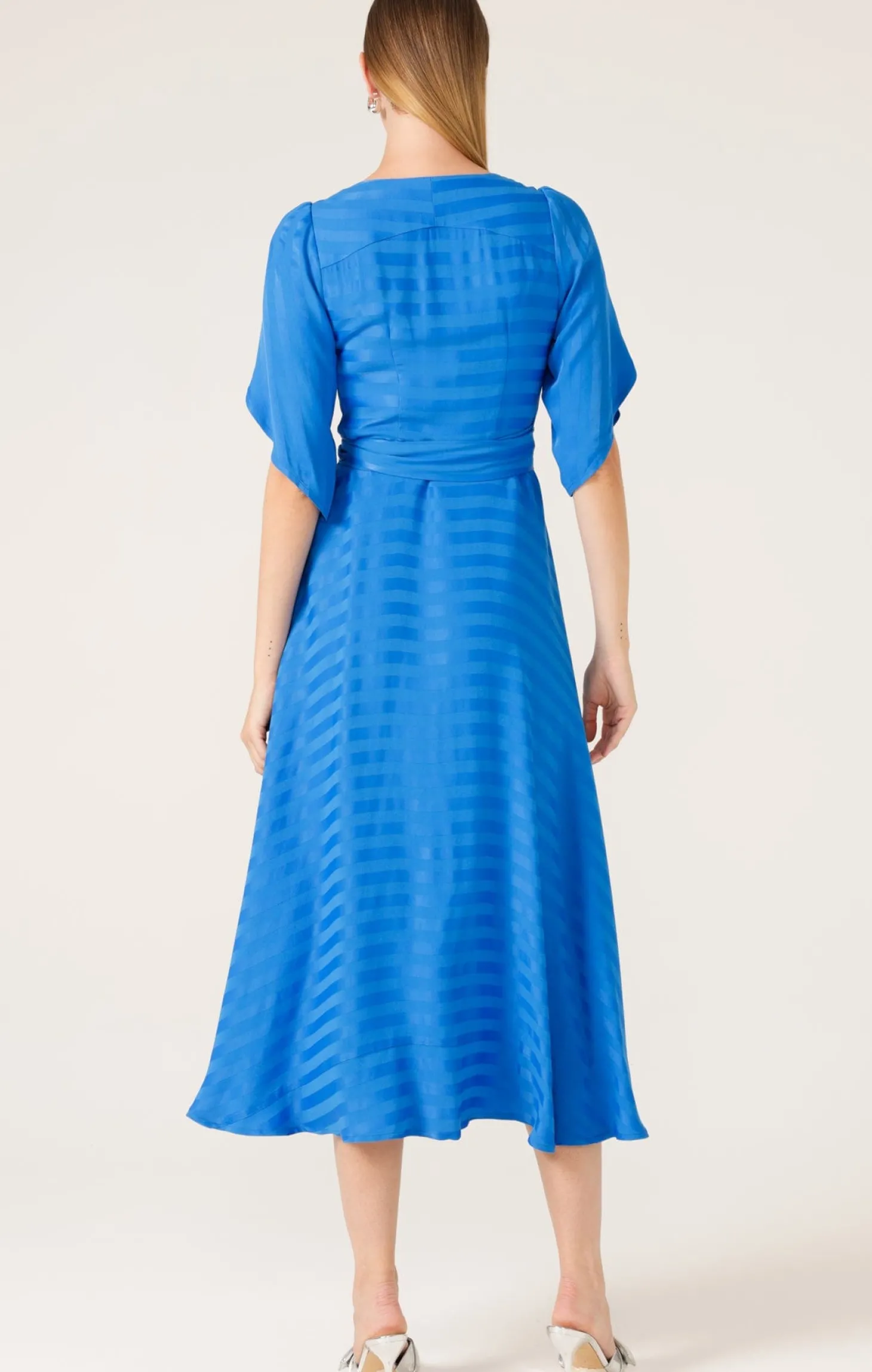 HANWORTH HOUSE WRAP DRESS IN COBALT