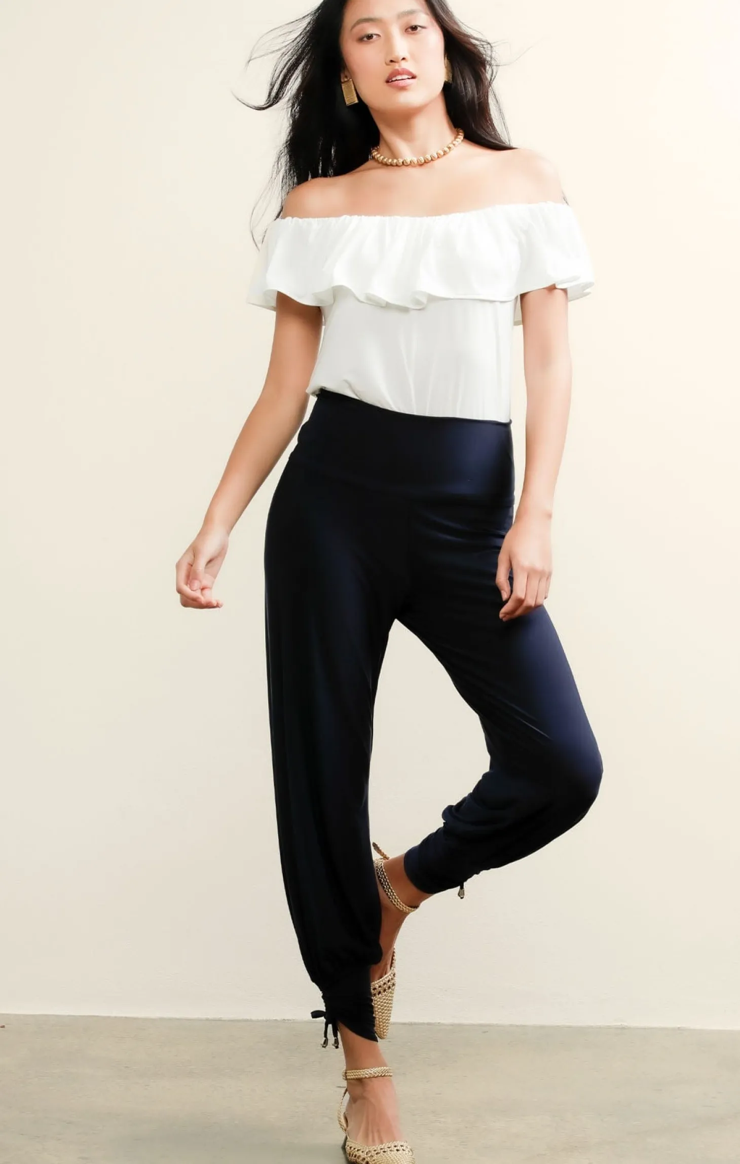 HAREM PANT IN NAVY