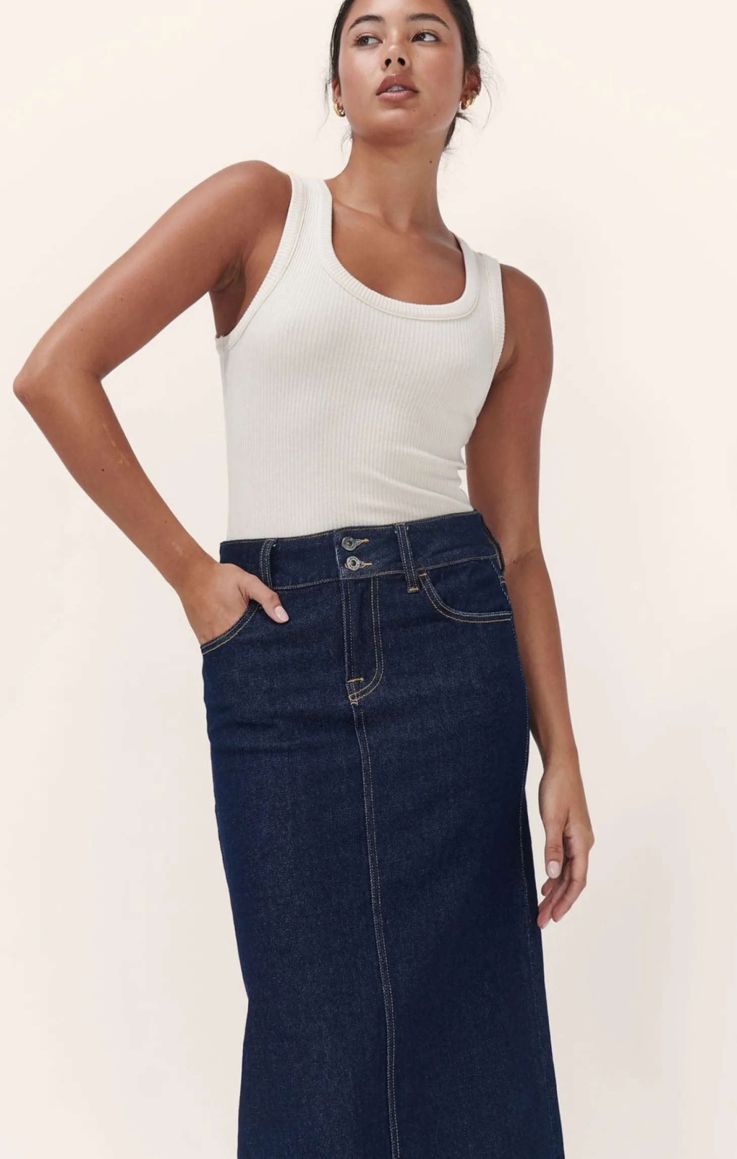 JONI DENIM MAXI SKIRT