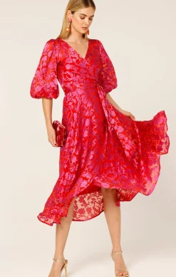 LILY FIRE WRAP DRESS