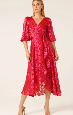 LILY FIRE WRAP DRESS