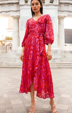 LILY FIRE WRAP DRESS