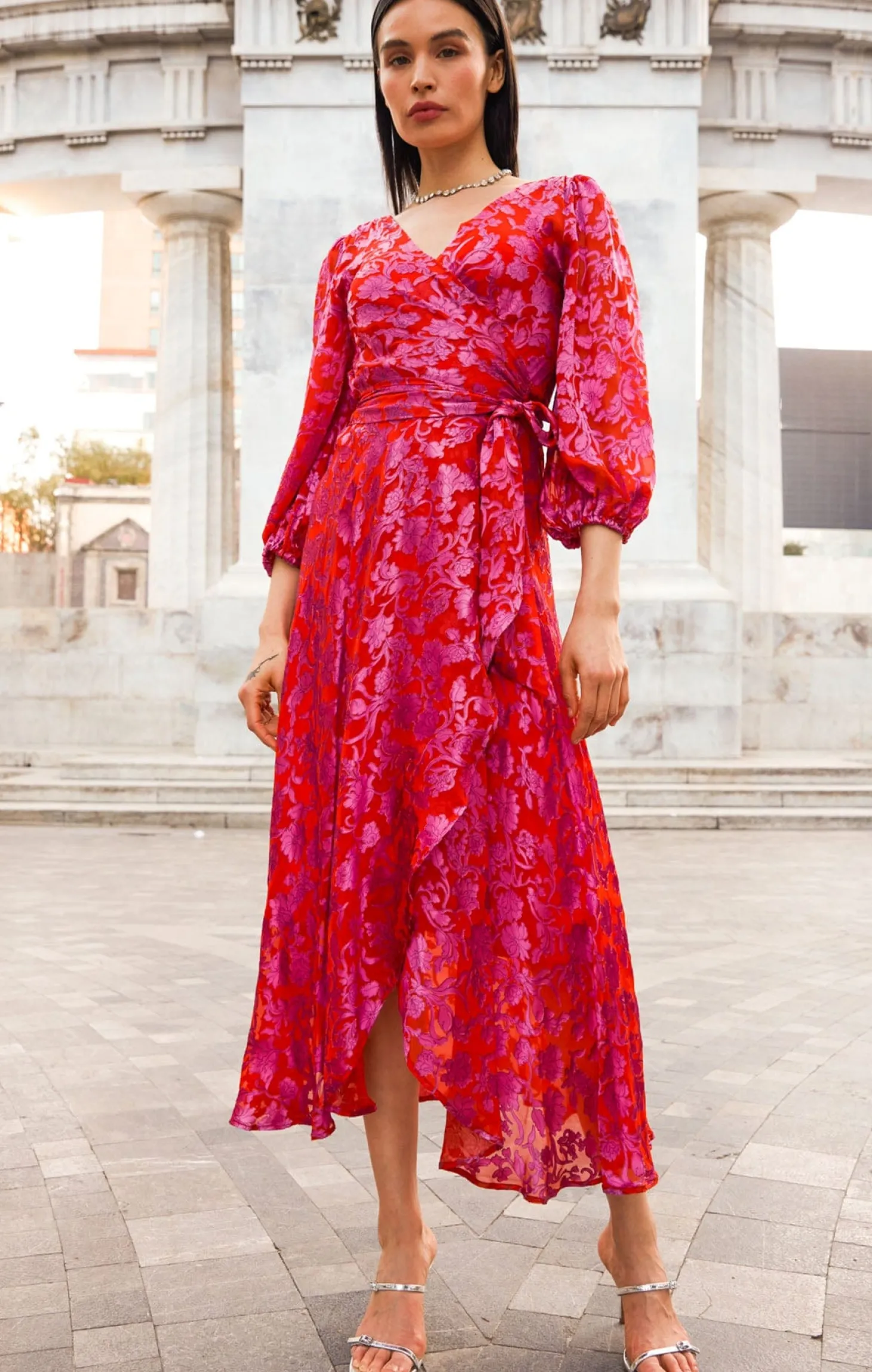 LILY FIRE WRAP DRESS