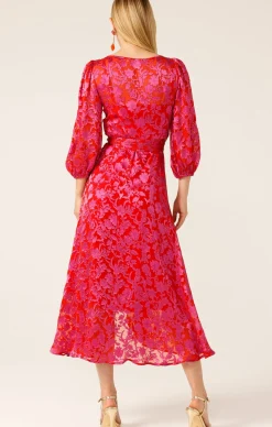 LILY FIRE WRAP DRESS