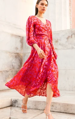 LILY FIRE WRAP DRESS
