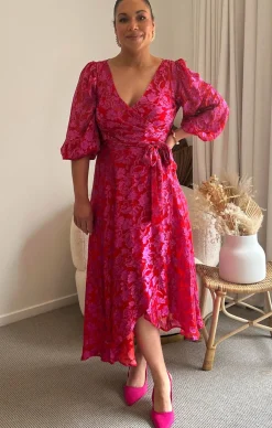 LILY FIRE WRAP DRESS