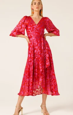 LILY FIRE WRAP DRESS