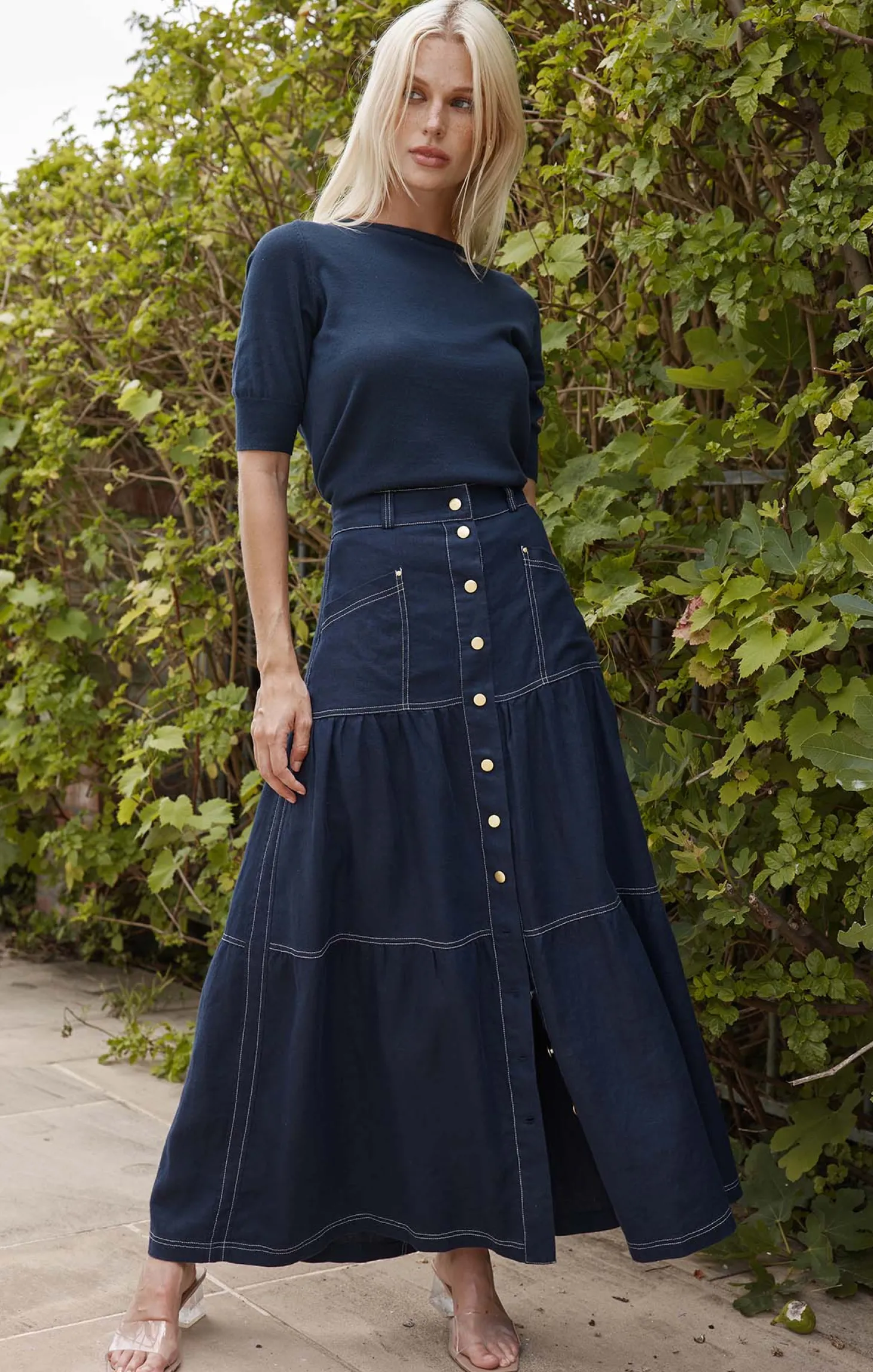 LOTUS LINEN SKIRT