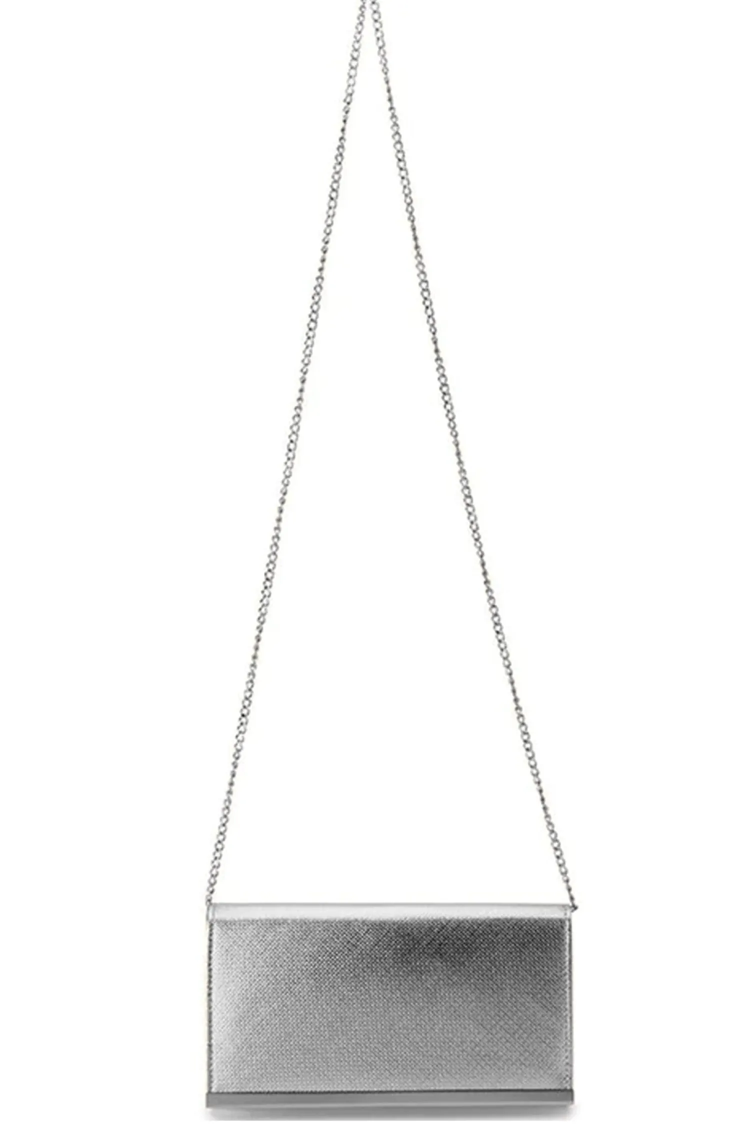 MADDIE FOLDOVER CLUTCH IN SILVER