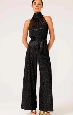MARBLE SKY JUMPSUIT IN BLACK MULTI