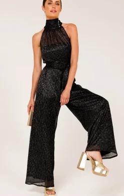 MARBLE SKY JUMPSUIT IN BLACK MULTI