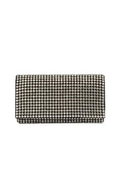 MARIE-ANN CRYSTAL CLUTCH IN BLACK