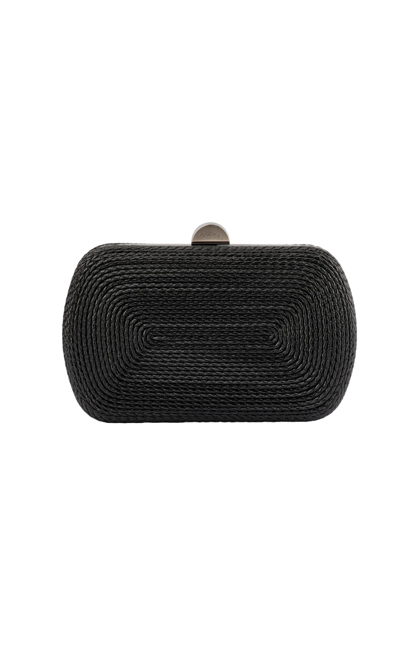 MARTINA COILED ROPE CLUTCH IN BLACK