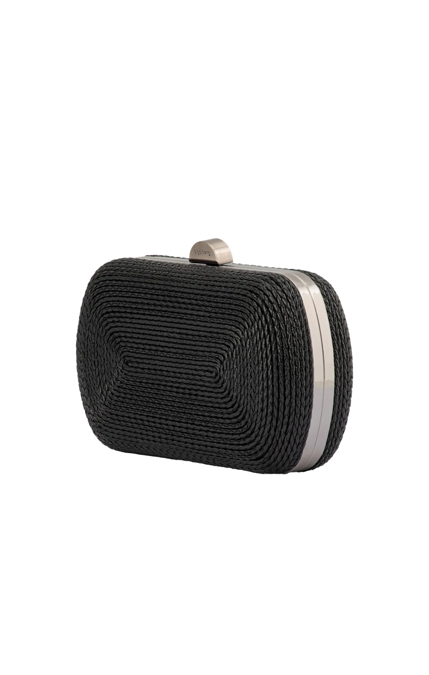 MARTINA COILED ROPE CLUTCH IN BLACK