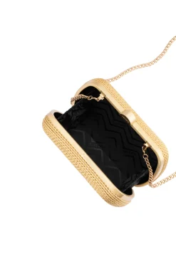MARTINA COILED ROPE CLUTCH IN GOLD