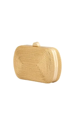 MARTINA COILED ROPE CLUTCH IN GOLD