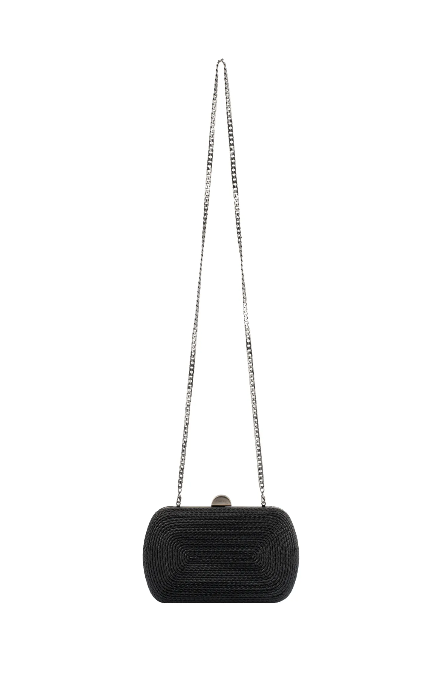 MARTINA COILED ROPE CLUTCH IN BLACK