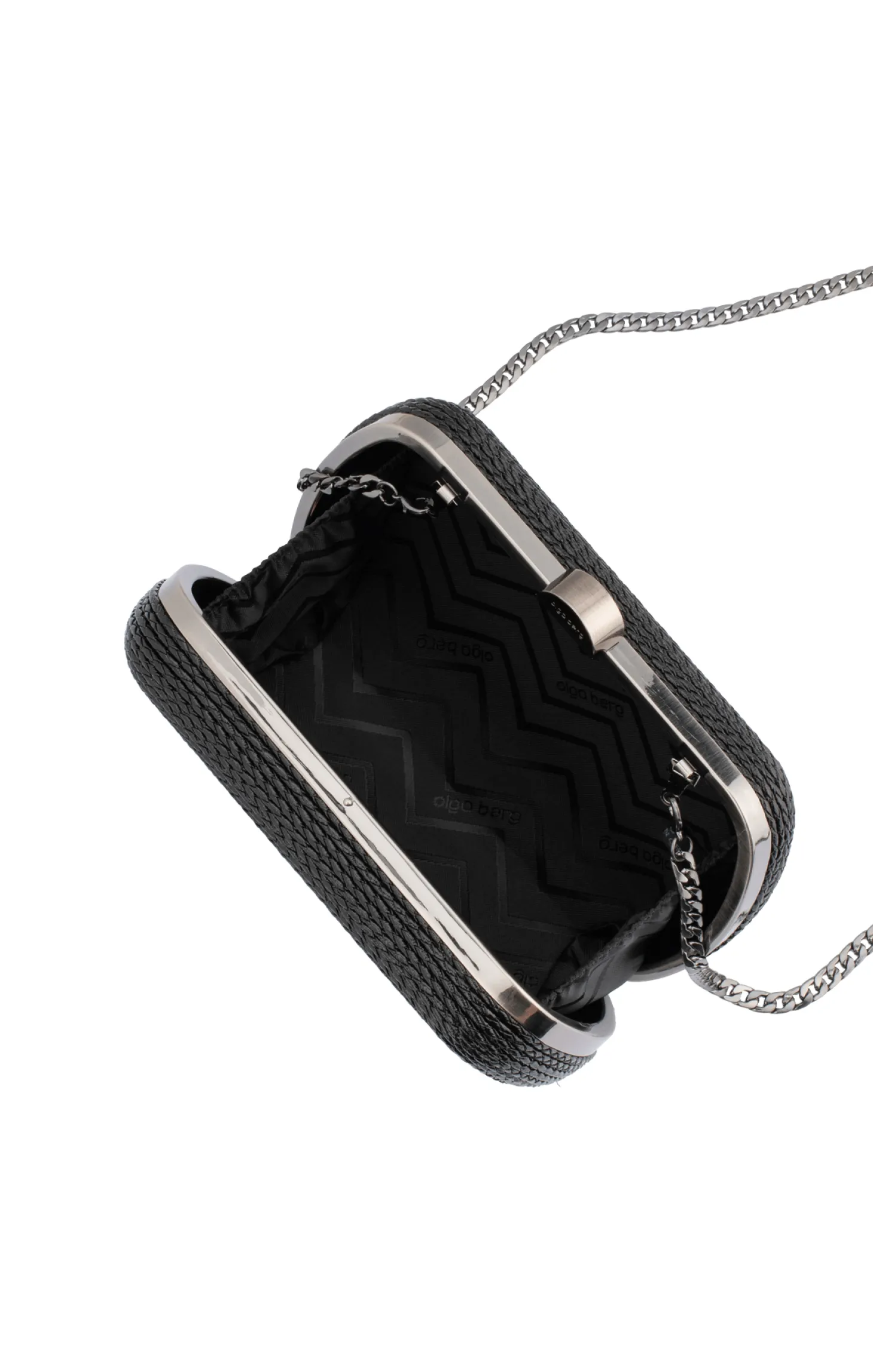 MARTINA COILED ROPE CLUTCH IN BLACK